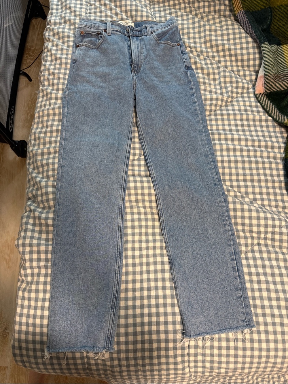 Abercrombie & Fitch Light Blue Straight-Leg Women's Jeans